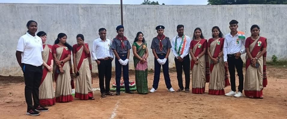 Students at Patriotic March